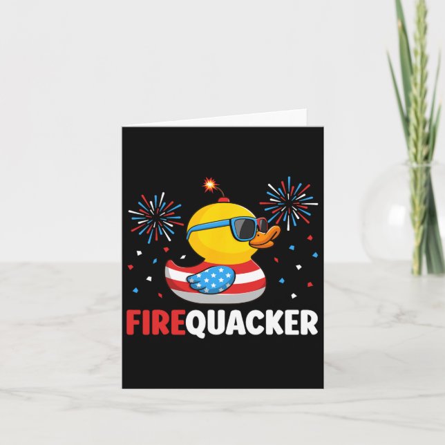 4:e juli Anka Fiquacker Patriotic Fjärde av J Kort (Framsida)