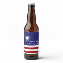 4:e juli-Anpassadets etikett med Namn