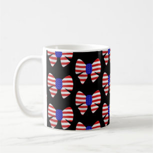 4:e juli-apparaten America USA flagga Patriotic ri Kaffemugg