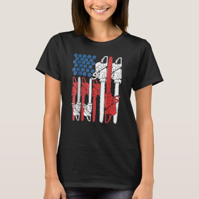 4:e juli: Arboris Manar Träd Kliber Pappa Chainsza T Shirt (Framsida)