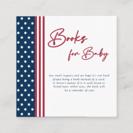 4:e juli Baby Shower Bokar för Baby Tilläggskort
