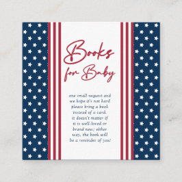 4:e juli Baby Shower Bokar för Baby Tilläggskort