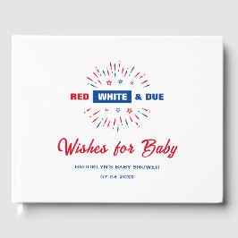 4:e juli Babykläder Patriotic Red White och due Gästböcker