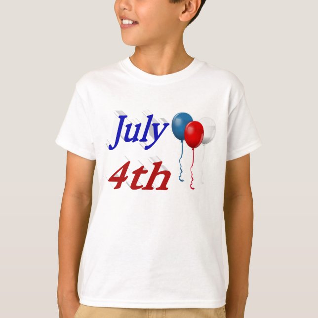 4:e juli-ballongen T-Shirt (Framsida)