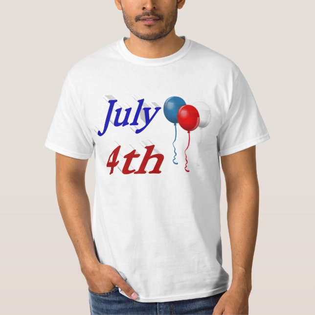 4:e juli-ballongen T-Shirt (Framsida)