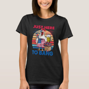 4:e juli bara här för att knalla fyrverkeri Usa fl T Shirt