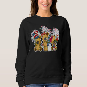 4:e juli Bärare av Rött vitt blått amerikansk FLA T Shirt