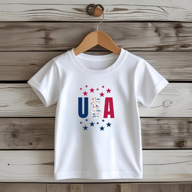 4:e juli barn USA T-shirt med stjärnor (Skapare uppladdad)