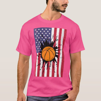4:e juli Basketball American Flagga Patriotic Boy T Shirt