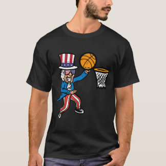 4:e juli Basketball farbror Sam America Manar Boys T Shirt