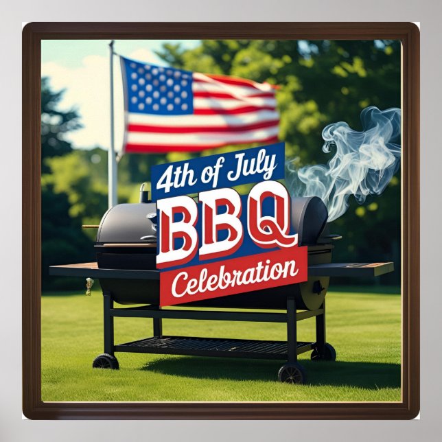 4:e juli BBQ Firande Poster (Framsidan)