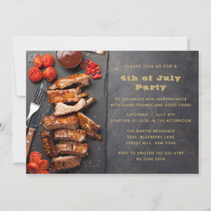 4:e juli BBQ Party Inbjudningar