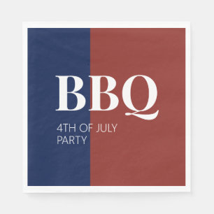 4:e juli BBQ Party Pappersservett