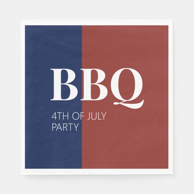 4:e juli BBQ Party Pappersservett (Framsidan)