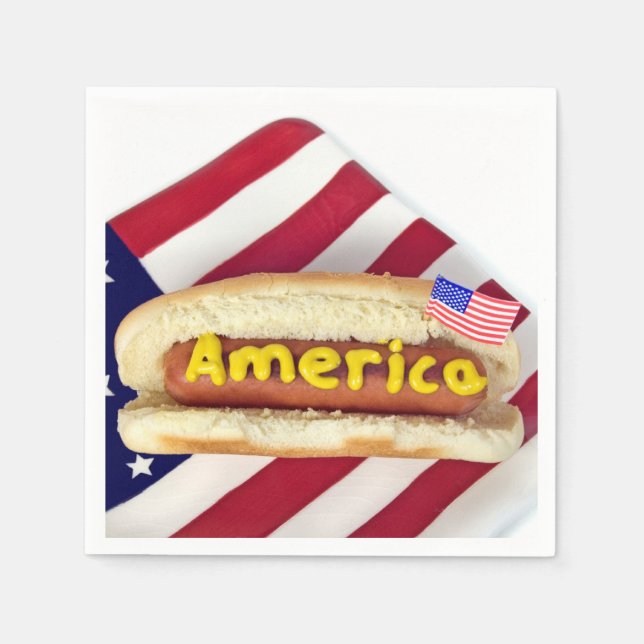 4:e juli BBQ Party Pappersservett (Framsidan)