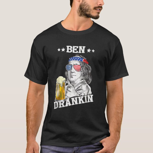 4:e juli Ben Drankin American T Shirt (Framsida)
