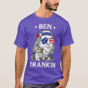 4:e juli Ben Drankin Benjamin Franklin T Shirt