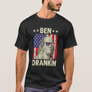 4:e juli: Ben Drankin Independence day Drinking T Shirt