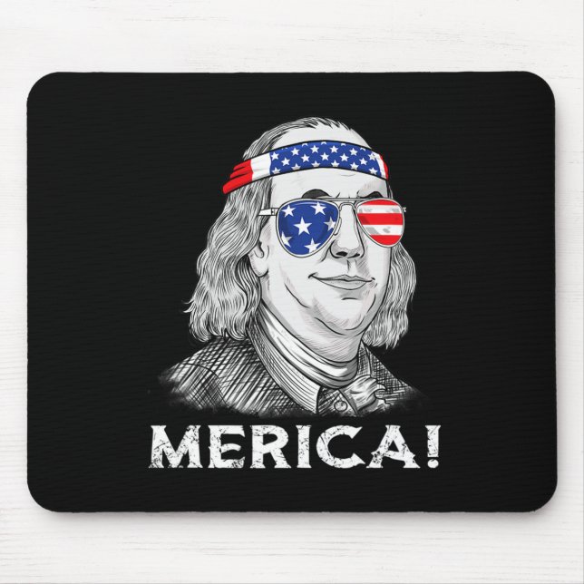4:e juli Ben Franklin Merica USA Boys Girls Kid Musmatta (Framsidan)