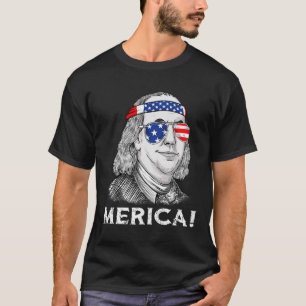4:e juli Ben Franklin Merica USA Boys Girls Kid T Shirt