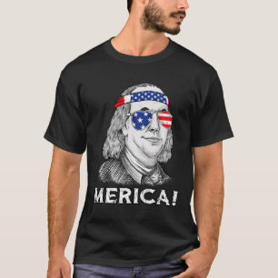 4:e juli Ben Franklin Merica USA Boys Girls Kid T Shirt