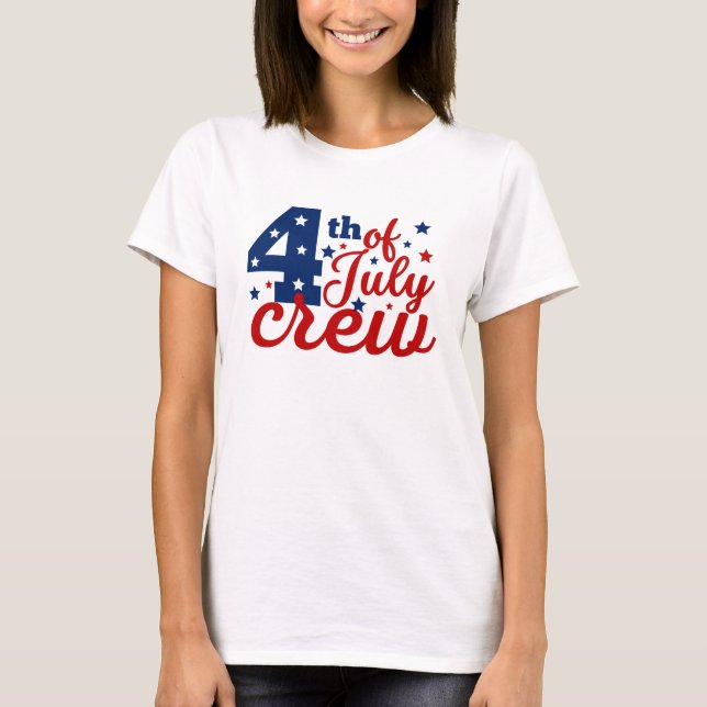 4:e juli besättning T-Shirt (Framsida)