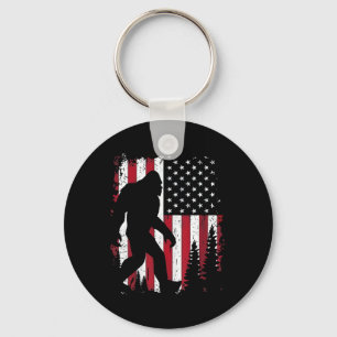 4:e juli Bigfoot Sasquatch American Flagga Patrio Nyckelring