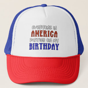 4:e juli Birthday Funny Keps