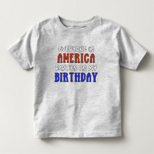 4:e juli Birthday Funny T Shirt