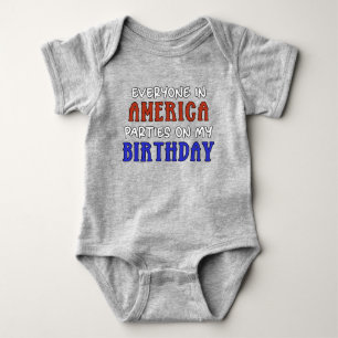 4:e juli Birthday Funny T Shirt
