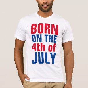 4:e JULI BLOTTDAG T-shirts, FÖDD DEN 4:e T Shirt