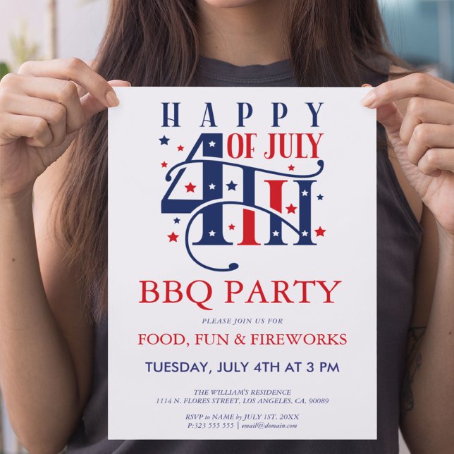 4:e juli BQ & Fireworks Party Inbjudan (Skapare uppladdad)