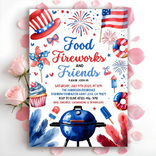 4:e juli-BQ-inbjudan, Party i USA Inbjudan