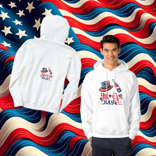 4:e juli Bubblor American Flagga Patriotic Hat Hoodie