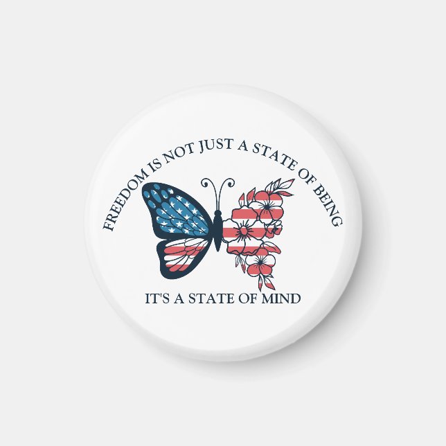 4:e juli Butterfly Magnet (Framsidan)