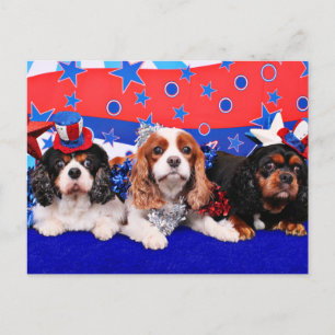 4:e juli - Cavaliers - Rosie Poppy SweetPea Vykort