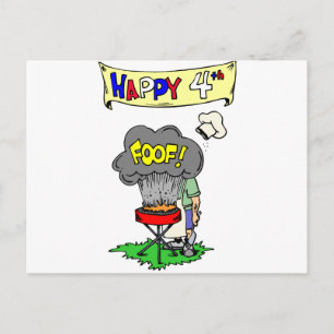4:e juli-cookout vykort