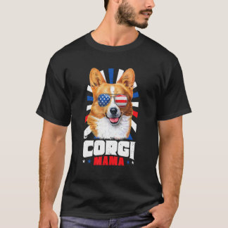 4:e juli Corgi Mamma T Shirt