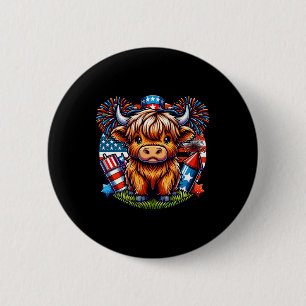 4:e juli Cow Patriotic Cute Cow Farmer Knapp