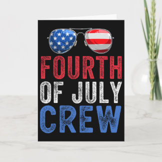 4:e Juli Crew Matchande Familj Roligt Fjärde Juli Kort