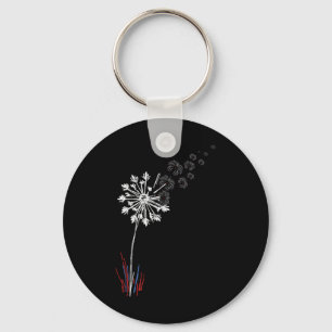 4:e juli Cute Flower American Patriotic 1 Nyckelring