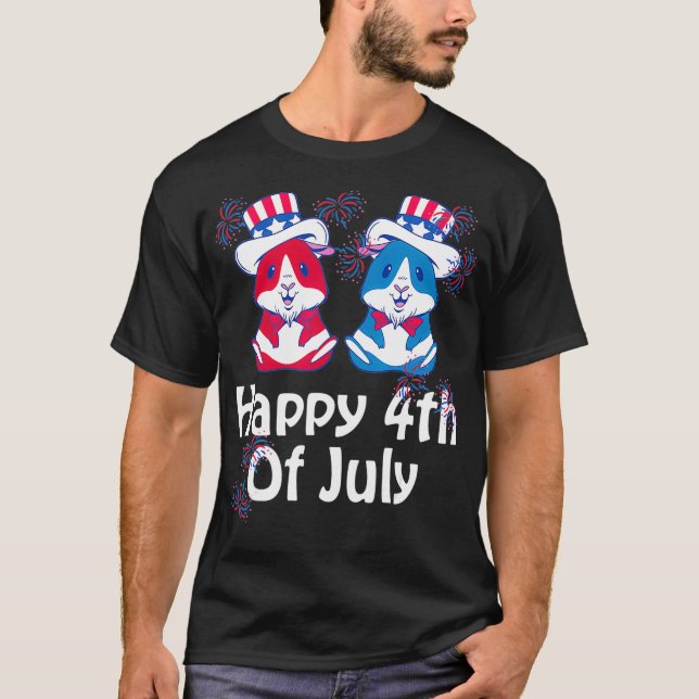 4:e juli Cute Hamster Independence day USA T Shirt (Framsida)