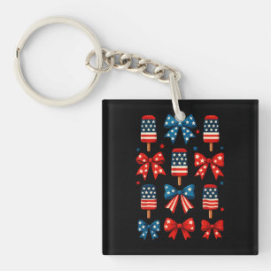 4:e juli Cute Popsicle Bow Patriotic