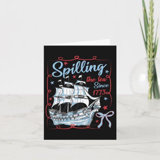 4:e juli då Tea spillades sedan 1773-1973-1999 Kort (Framsida)