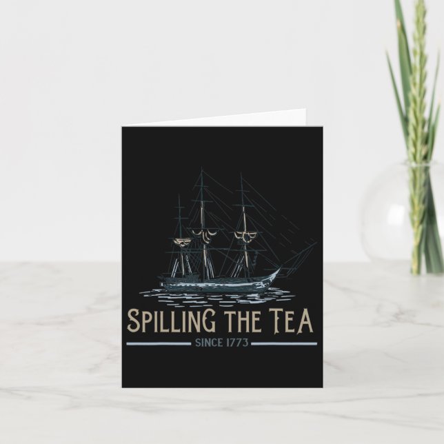 4:e juli då Tea spillades sedan 1773 fjärde delen  Kort (Framsida)