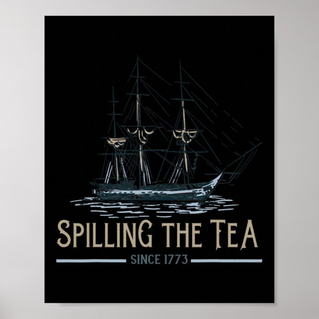 4:e juli då Tea spillades sedan 1773 fjärde delen  Poster (Framsidan)