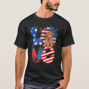 4:e juli-dekretet Patriotic KÄRLEK Leksak Pudel, U T Shirt