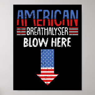 4:e juli: Den amerikanske Flagga Patriotic Poster