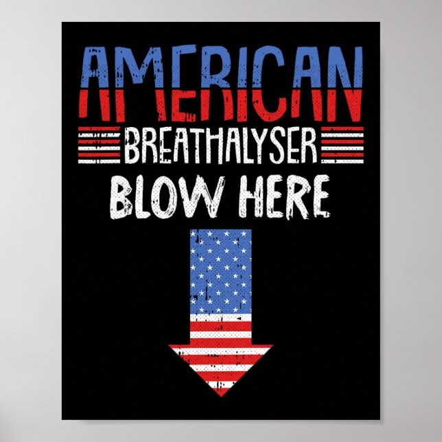 4:e juli: Den amerikanske Flagga Patriotic Poster (Framsidan)