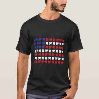 4:e juli: Dental Hygieniss Patriotic Tooth Docto T Shirt